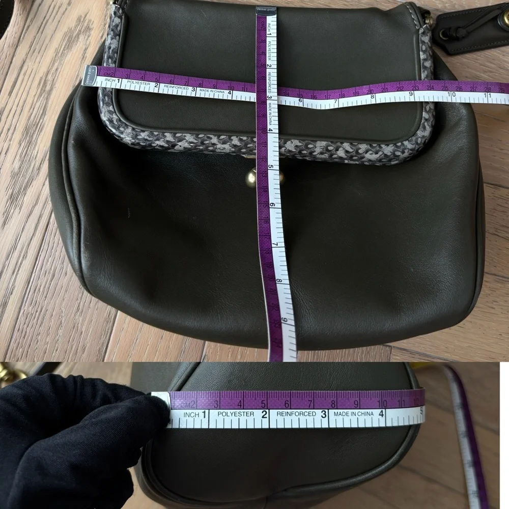 COACH Rider Bag 24 With Snakeskin Detail in Moss